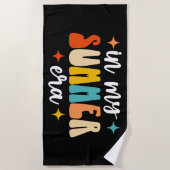 Serviette De Plage Mon Été Retro Été Super (Devant)