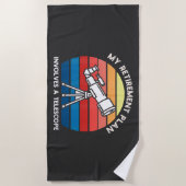 Serviette De Plage Mon plan de retraite implique un télescope (Devant)