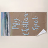Serviette De Plage Mon point Chillax (Devant)