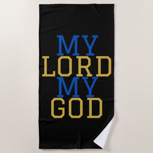 Serviette De Plage Mon Seigneur Mon Dieu Biblique (Devant)
