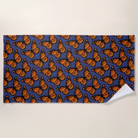 Serviette De Plage Monarch Butterfly Design - Plage (Devant)