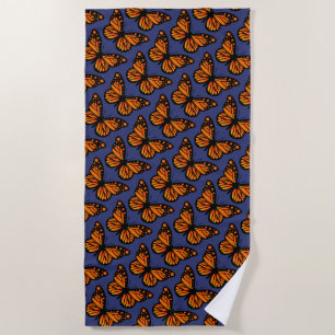 Serviette De Plage Monarch Butterfly Design - Plage
