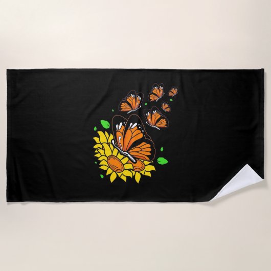 Serviette De Plage Monarque Butterflies (Devant)