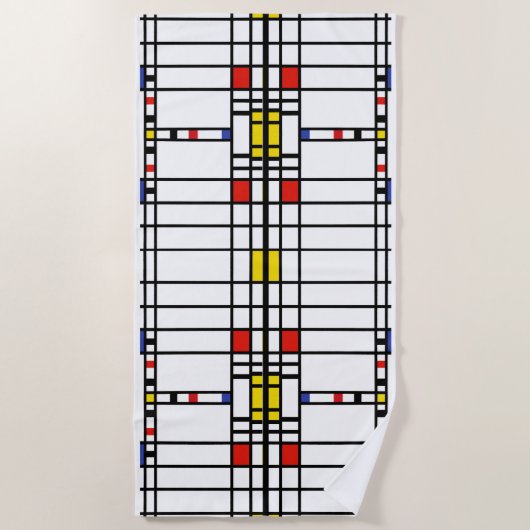Serviette De Plage Mondrian (Devant)