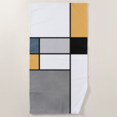 Serviette De Plage Mondrian inspiré (Devant)