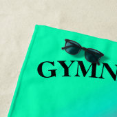 Serviette De Plage Monnaie de balance de gymnastique et Fuchsia (En situation)