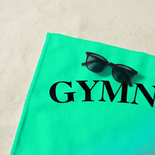 Serviette De Plage Monnaie de balance de gymnastique et Fuchsia (En situation)