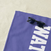 Serviette De Plage Monogram Beach Water Polo Swim Team Purple (En situation)