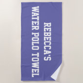 Serviette De Plage Monogram Beach Water Polo Swim Team Purple (Devant)