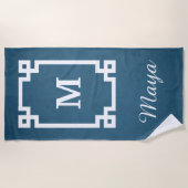 Serviette De Plage Monogram design (Devant)