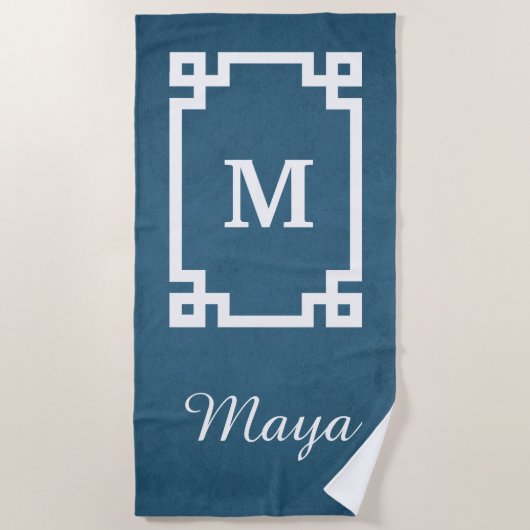 Serviette De Plage Monogram design (Devant)
