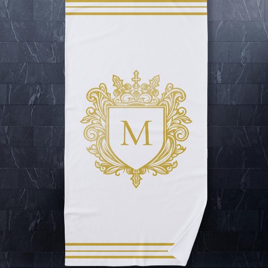 Serviette de plage Monogram Gold