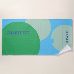 Serviette de plage Monogram - Gras Graphique "Nama
