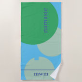 Serviette de plage Monogram - Gras Graphique "Nama (Devant)