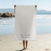 Serviette De Plage Monogram neutre | Minimalist stylish