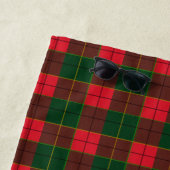 Serviette De Plage Monogram Winter Holiday Tartan pattern Scottish (En situation)