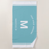 Serviette De Plage Monogramme (Devant)