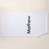 Serviette De Plage monogramme à lettre initiale simple ajoutez votre (Devant)