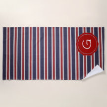 Monogramme américain rouge-blanc et bleu