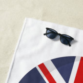 Serviette De Plage MONogramme BRITANNIQUE BULLDOG (En situation)