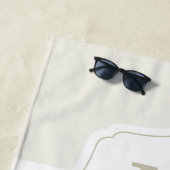 Serviette De Plage Monogramme classique Peinture beige Nuancier (En situation)