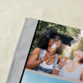 Serviette De Plage Monogramme Collage photo et soumission personnalis (En situation)