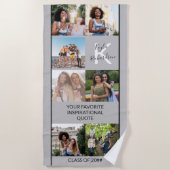 Serviette De Plage Monogramme Collage photo et soumission personnalis (Devant)