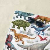 Serviette De Plage Monogramme de dinosaure préhistorique pour enfants (En situation)