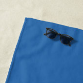 Serviette De Plage Monogramme Deux Couleurs Océan Calme (En situation)