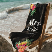 Serviette De Plage Monogramme Floral