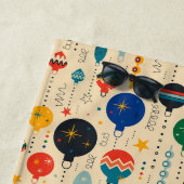 Serviette De Plage Monogramme joli ornement traditionnel Rétro (En situation)