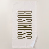 Serviette De Plage Monogramme, marque ou nom de l'entreprise | Marron (Devant)
