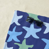 Serviette De Plage Monogramme Motif couleur Starfish (En situation)