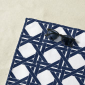 Serviette De Plage Monogramme Motif de la marine (En situation)