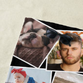 Serviette De Plage Monogramme Nom Photo Collage (En situation)