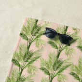 Serviette De Plage Monogramme | Oasis intérieure | Motif Palm Tree (En situation)