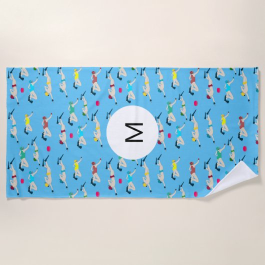 Serviette De Plage Monogramme Octopush (Devant)