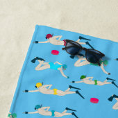 Serviette De Plage Monogramme Octopush (En situation)