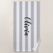 Serviette De Plage Monogramme personnalisé moderne (Devant)