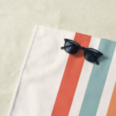 Serviette De Plage Monogramme Retro Grandes Colorées Personnalisées (En situation)