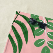 Serviette De Plage Monogramme tendance Feuille tropicaux (En situation)