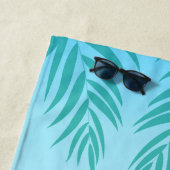 Serviette De Plage Monogramme Tropical Ombre Beach Summer Vibes (En situation)