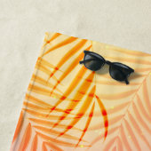Serviette De Plage Monogramme Tropical Ombre Summer Vibes (En situation)