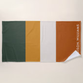 Serviette De Plage monogrammed, nom, (Devant)