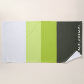 Serviette De Plage monogrammed, nom, (Devant)