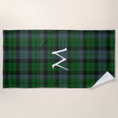 Serviette de plage monogrammée de MacKay Tartan (Devant)