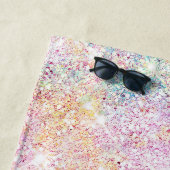 Serviette De Plage Monographie de la fausse parties scintillant rose  (En situation)