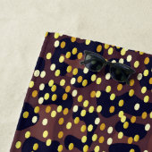 Serviette De Plage Monographie en bronze noir motif brun léopard (En situation)