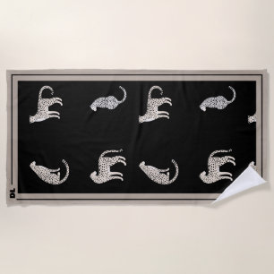 Serviette de plage Monstera Feuille Plante et Nom