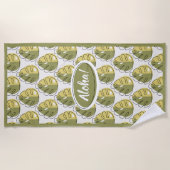 Serviette De Plage Monstera Leaves - Green (Devant)
